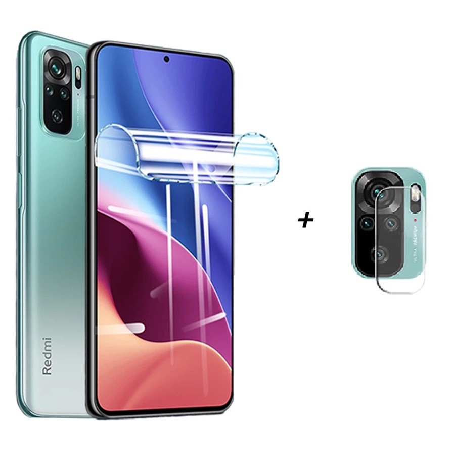 LAMINA HIDROGEL PARA XIAOMI REDMI NOTE 10 + LENTE CÁMARA - 3