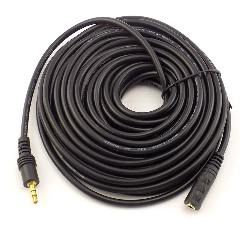 CABLE ADAPTADOR 3,5MM AUDIO MACHO A HEMBRA 5 METROS - 3