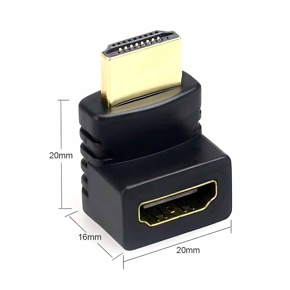 HDMI MACHO A HEMBRA ADAPTADOR DE ANGULO CONECTOR 270 GRADOS - 3