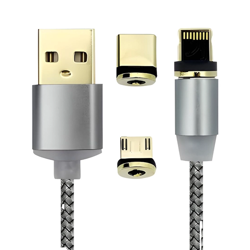 CABLE CARGADOR USB 3 EN 1 TIPO-C / MICRO USB /PARA LIGHTNING - 1
