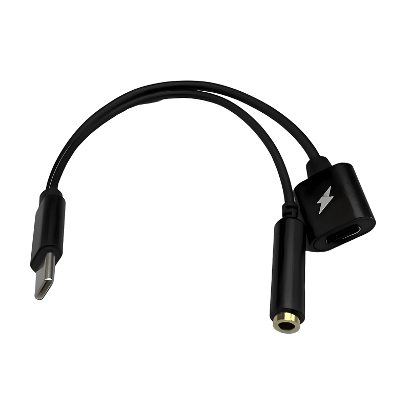 CABLE DE AUDIO TIPO C AUX CELULAR USB TIPO C + CARGA - 2