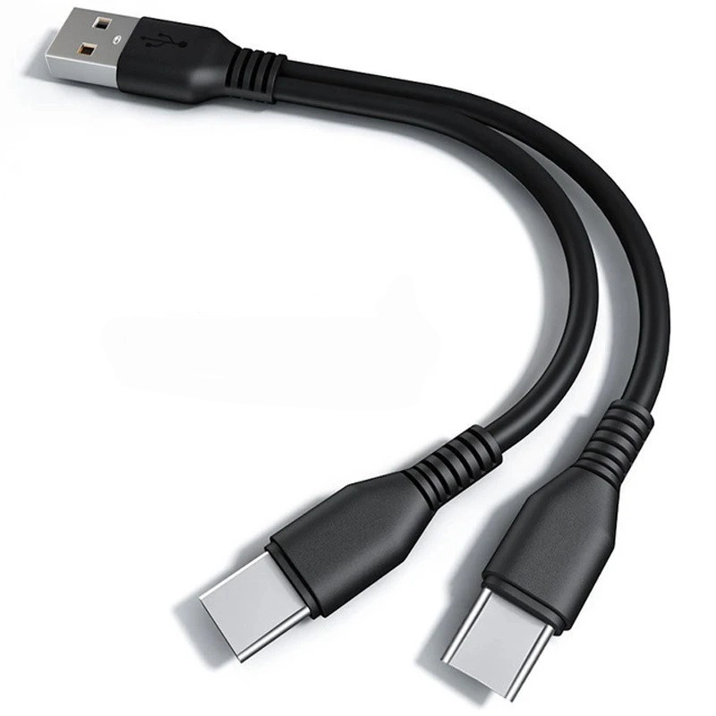 CABLE DE CARGA 2 EN 1 USB-A A DOBLE USB-C - 1