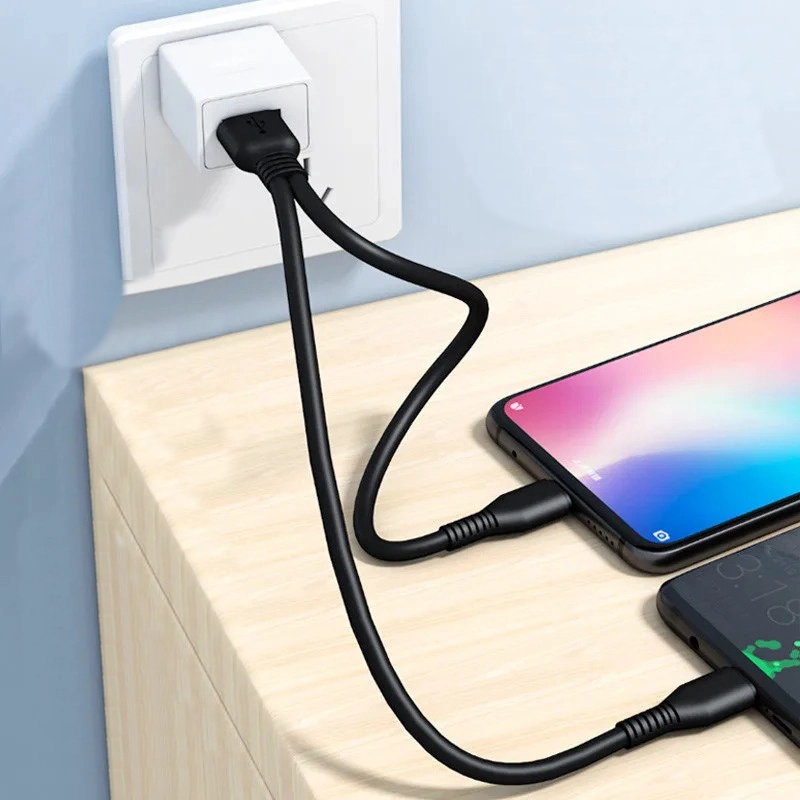 CABLE DE CARGA 2 EN 1 USB-A A DOBLE USB-C - 3