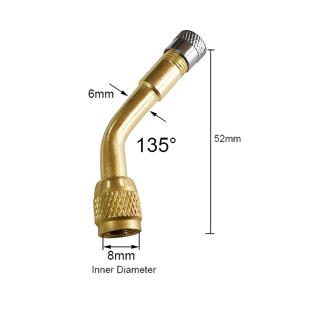 EXTENSION ALARGADOR VALVULA AIRE NEUMATICO 135º AUTO MOTO - 2