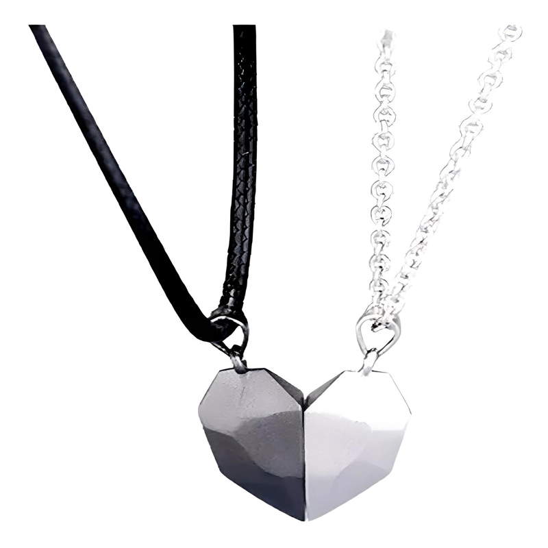 COLLAR CORAZON PAREJA SEPARABLES CON IMAN - 1