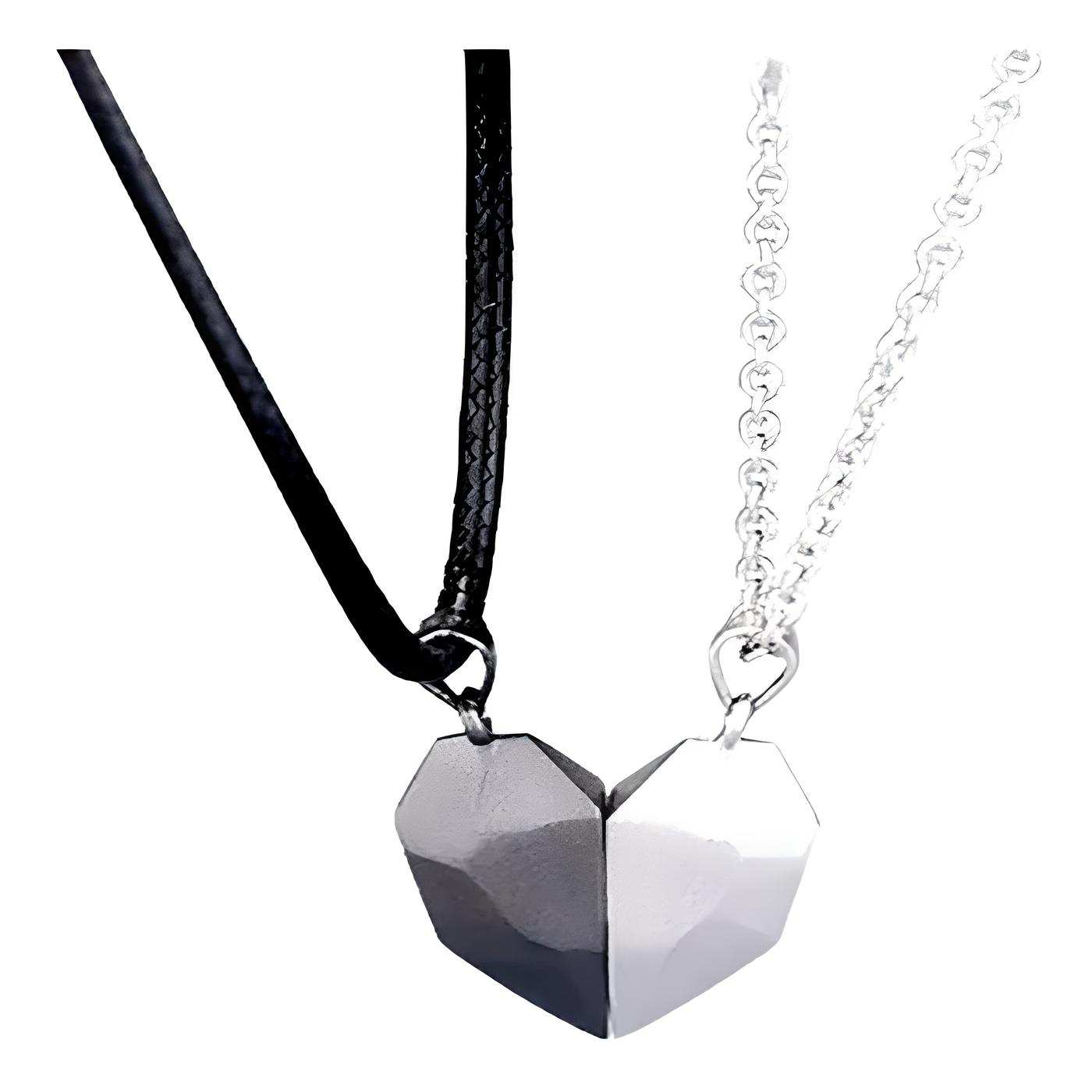 COLLAR CORAZON PAREJA SEPARABLES CON IMAN - 1