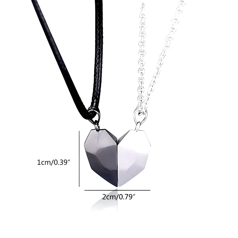 COLLAR CORAZON PAREJA SEPARABLES CON IMAN - 2