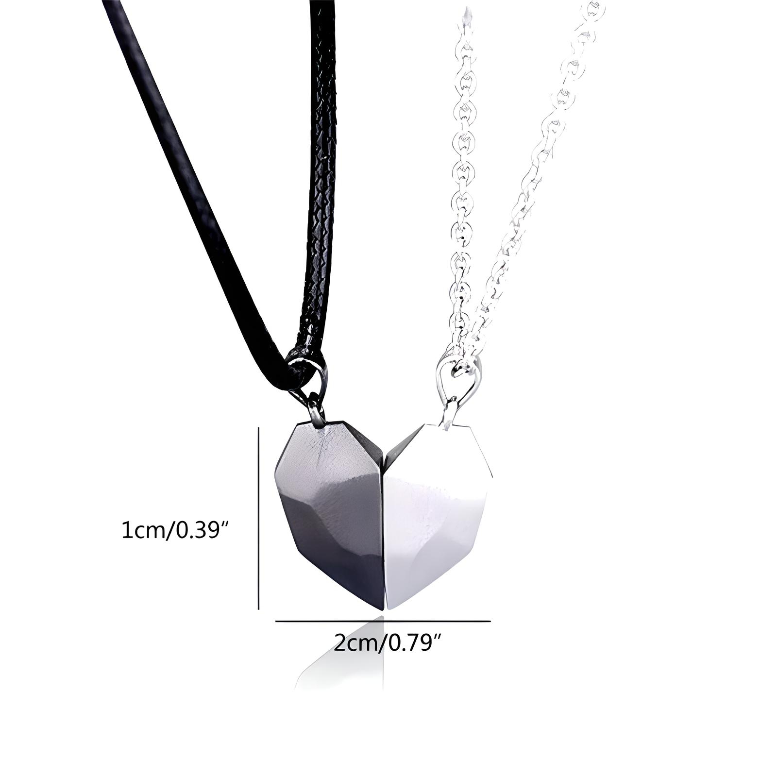 COLLAR CORAZON PAREJA SEPARABLES CON IMAN - 2
