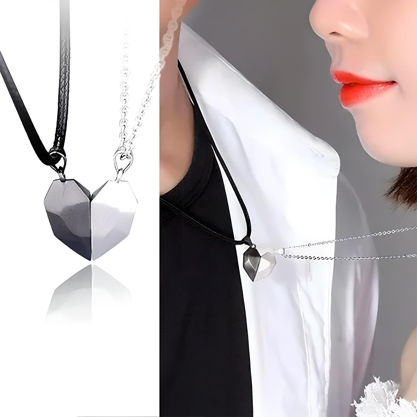 COLLAR CORAZON PAREJA SEPARABLES CON IMAN - 3