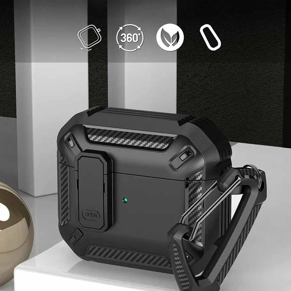 CARCASA FUNDA SILICONA FIBRA PARA AIRPODS 3 ERA GEN - 4