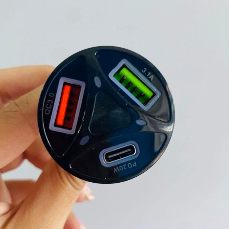CARGADOR AUTO 2 PUERTOS USB 3.1 Y USB TIPO PD - 4