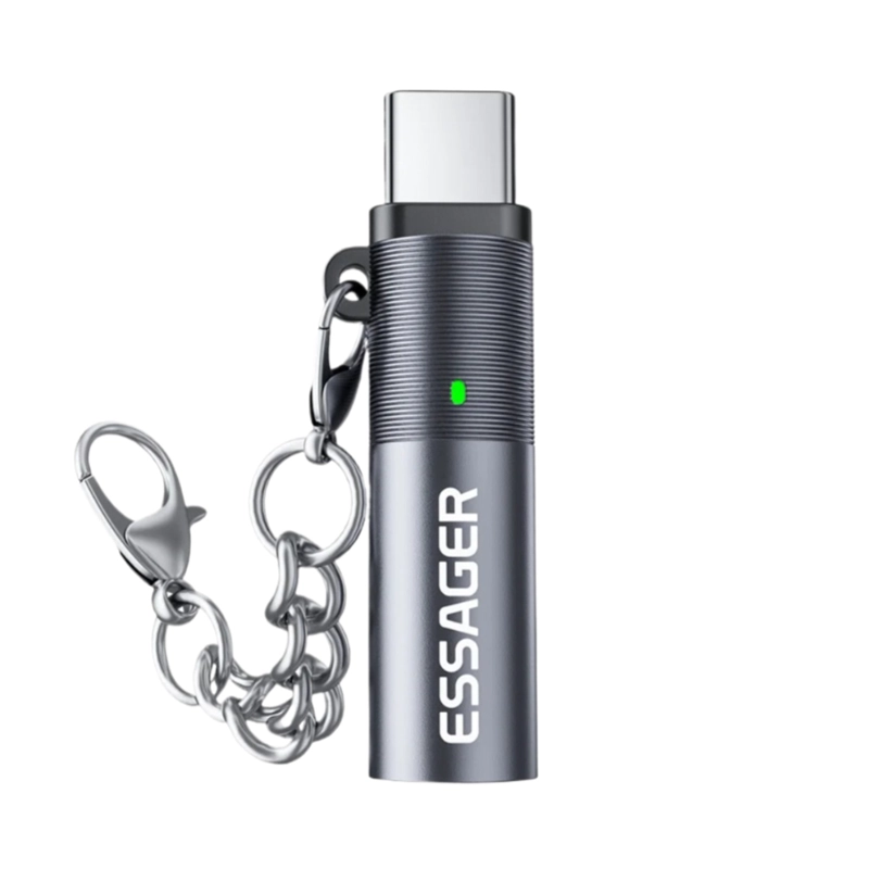 ADAPTADOR USB-C RECARGABLE TIPO LLAVERO TUNGSTENO PORTATIL - 1