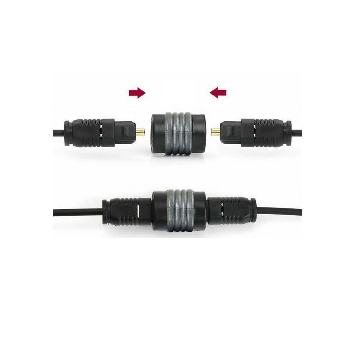 ACOPLADOR ALARGADOR EXTENSOR FIBRA OPTICA DE AUDIO DIGITAL - 4