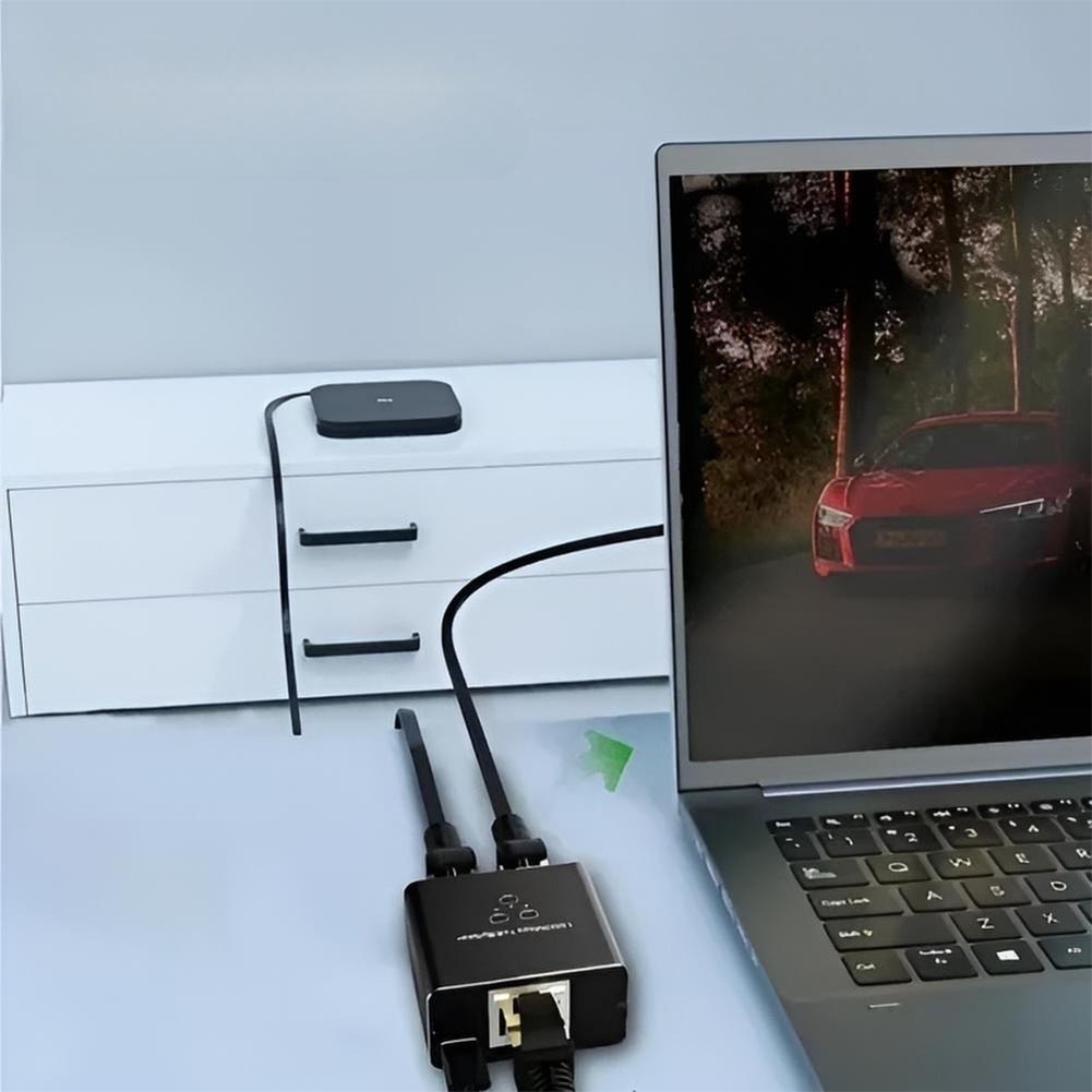 ADAPTADOR SPLITTER 2X1 ETHERNET RED RJ45 LAN 100/1000MBPS - 5