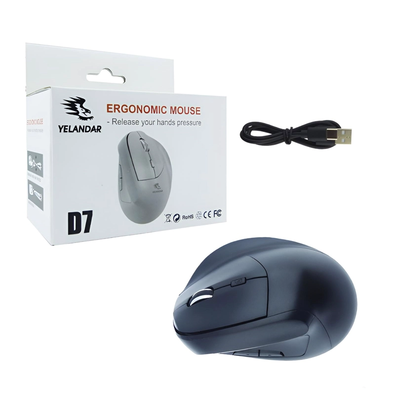MOUSE VERTICAL INALAMBRICO ERGONOMICO CON CARGA USB - 4