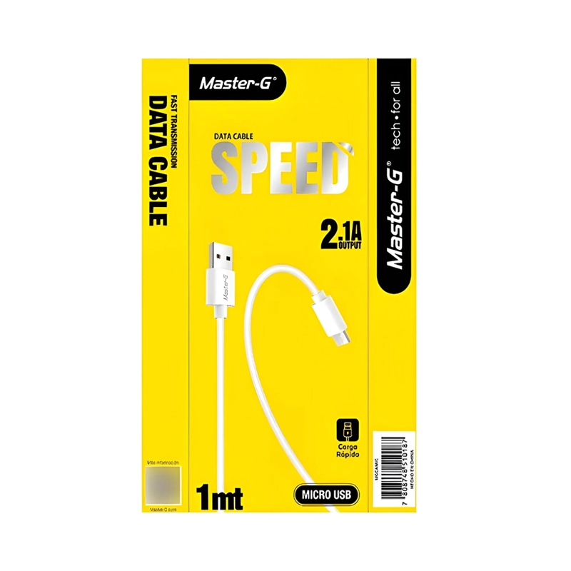 CABLE MICRO USB CARGA RAPIDA 2.1 A 1 MT - 3