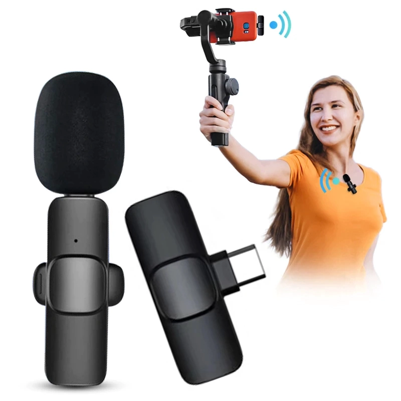 MICROFONO LAVALIER SOLAPA INALAMBRICO TIPO C PARA CELULAR - 1