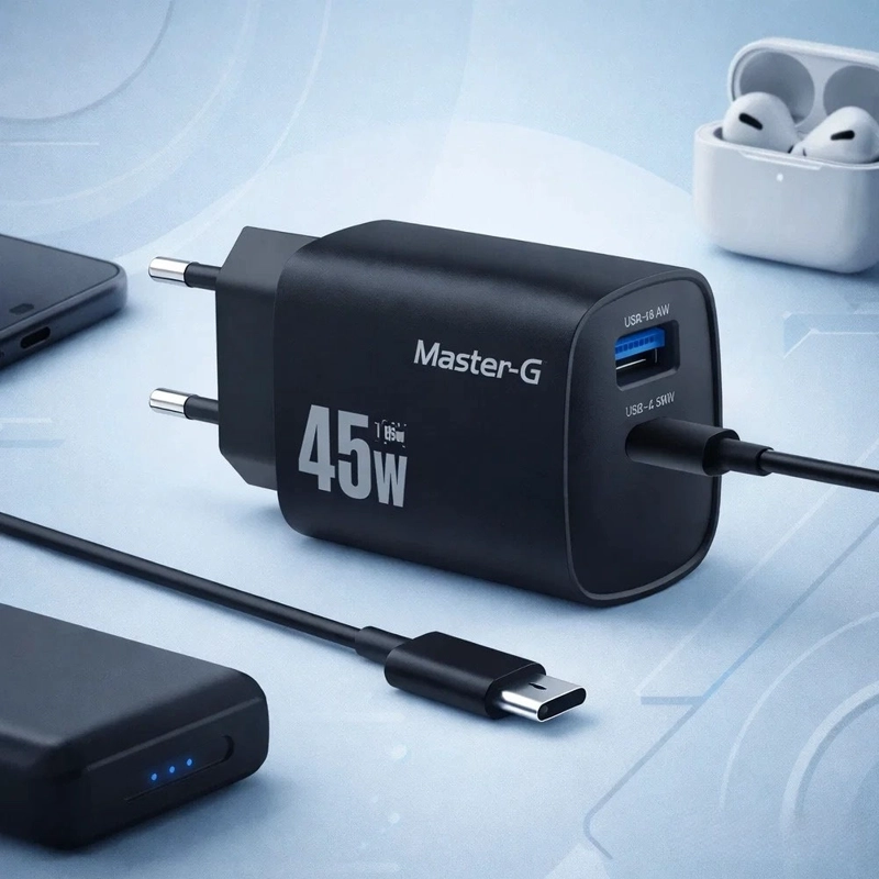 CARGADOR SUPER RAPIDO 45W CARGA RAPIDA + CABLE USB-C - 3
