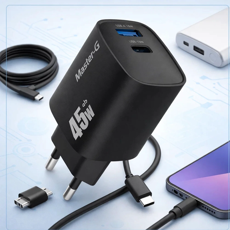 CARGADOR SUPER RAPIDO 45W CARGA RAPIDA + CABLE USB-C - 4