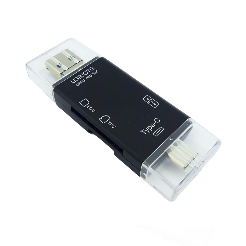 ADAPTADOR 6 EN 1 OTG USB LECTOR TARJETAS SD MICRO SD USB 2.0 - 2