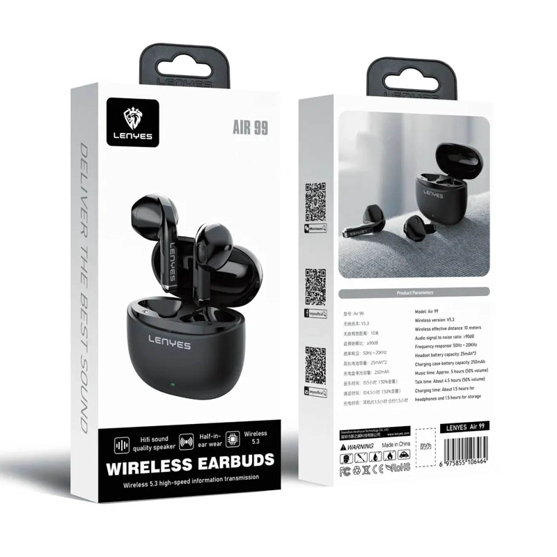 AUDIFONOS BLUETOOTH INALAMBRICOS MODELO AIR 99 – LENYES - 2