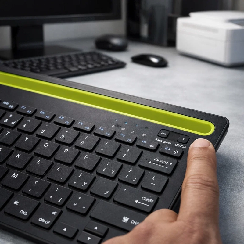 TECLADO BLUETOOTH MULTIDISPOSITIVO CON SOPORTE TELEFONO - 5