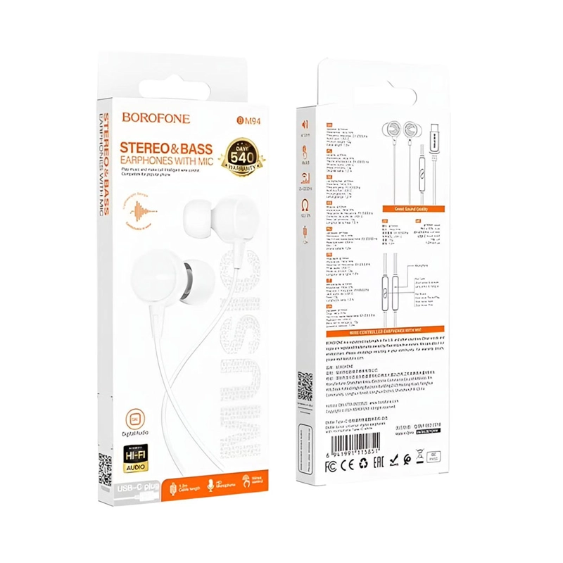 AUDIFONOS USB-C BOROFONE BM94 CON MICROFONO SONIDO DIGITAL - 4