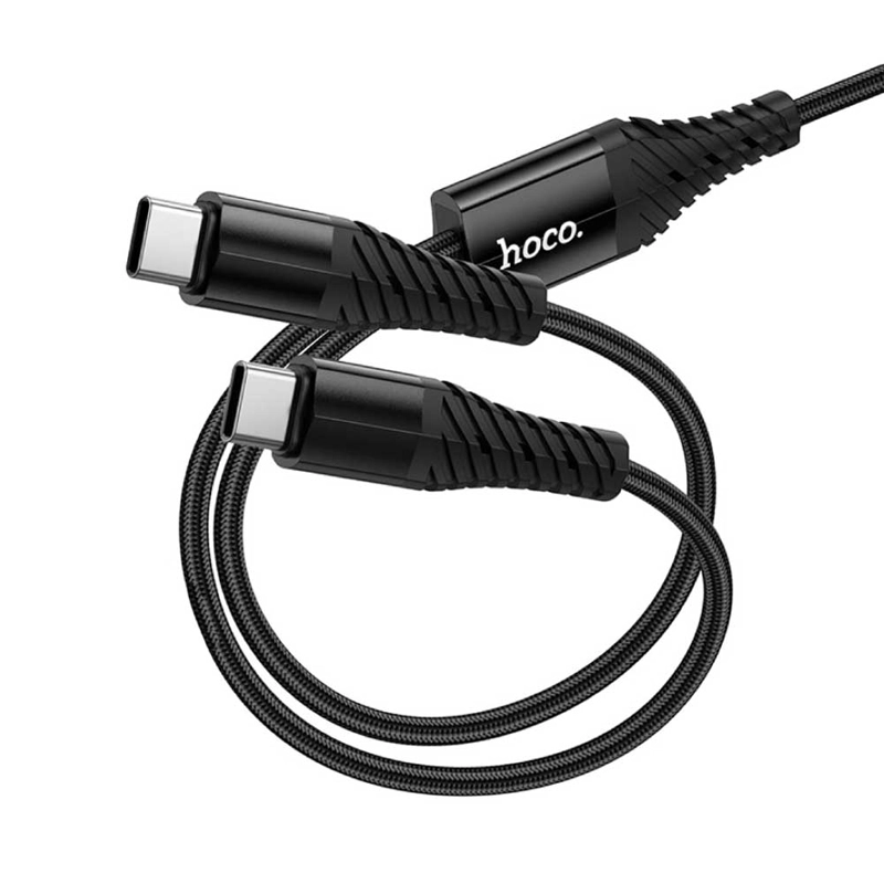 CABLE USB-C A 2 USB-C HOCO X123 1 METRO 3A NEGRO - 5