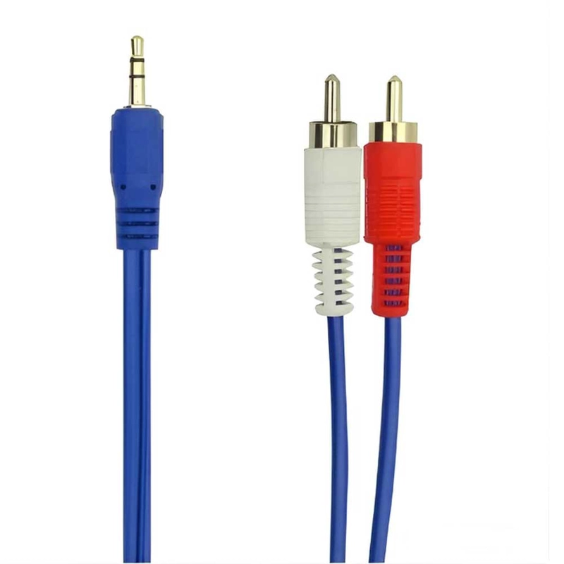CABLE DE AUDIO PLUG 3.5MM A 2 RCA 1,5 METRO - 2