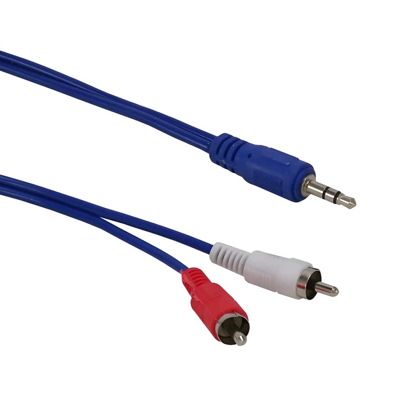 CABLE DE AUDIO PLUG 3.5MM A 2 RCA 1,5 METRO - 4