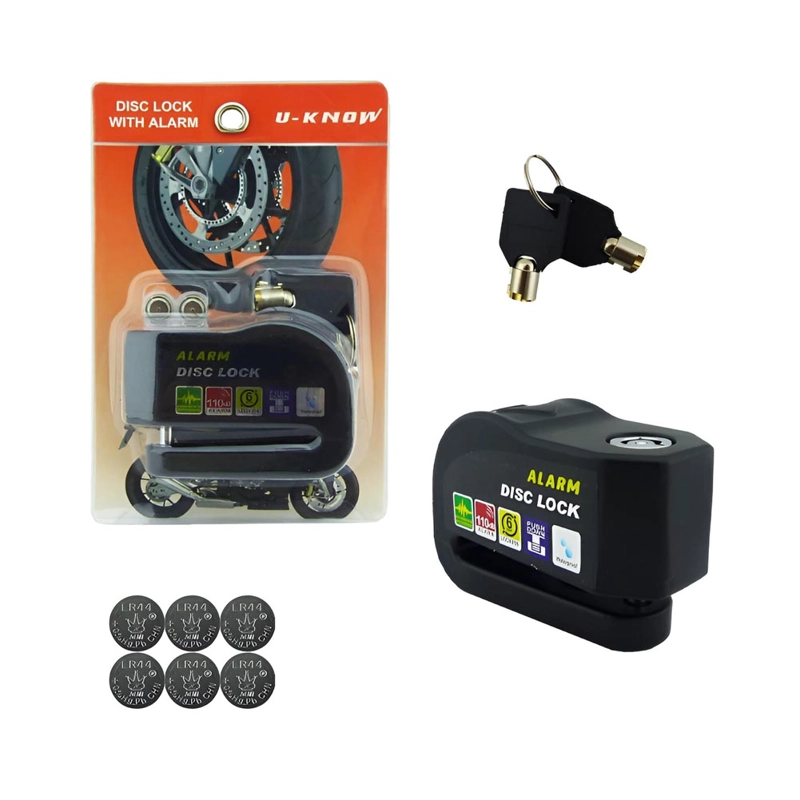 CANDADO DISCO MOTO CON ALARMA ANTIROBO - 2