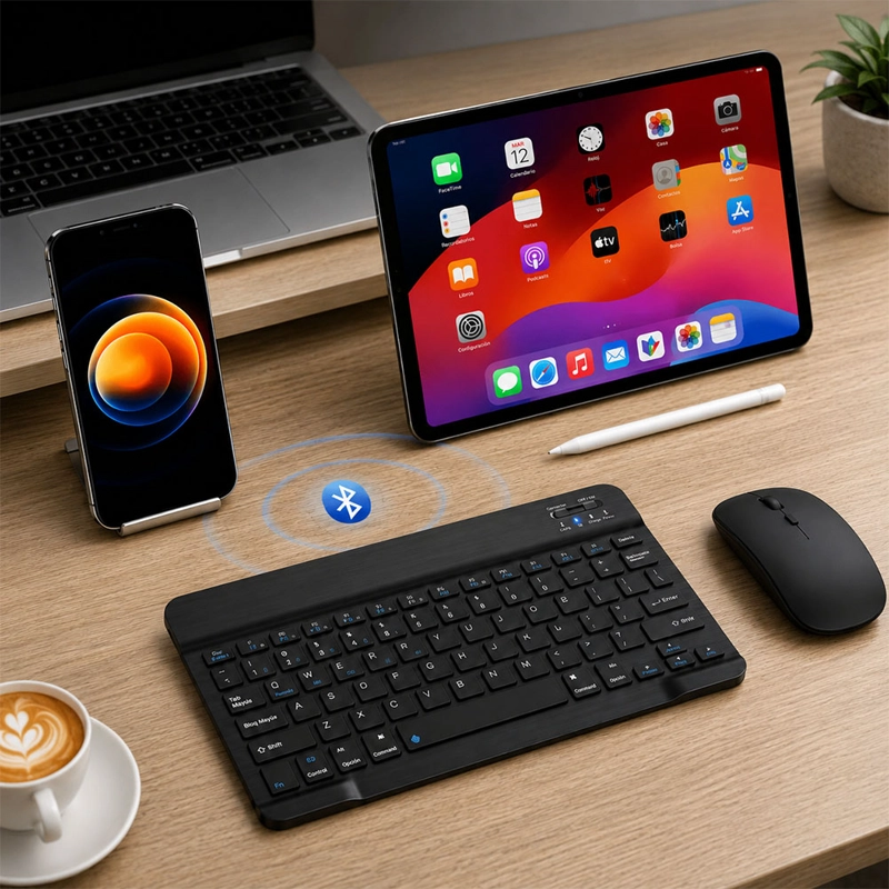 KIT TECLADO Y MOUSE BLUETOOTH RECARGABLE MOTOMO MO-K5 - 6