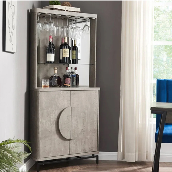 VITRINA ESQUINERO BAR AMERICAN CONCRET - 1