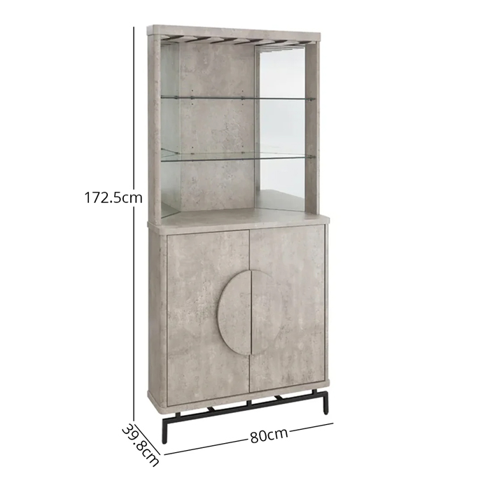 VITRINA ESQUINERO BAR AMERICAN CONCRET - 5