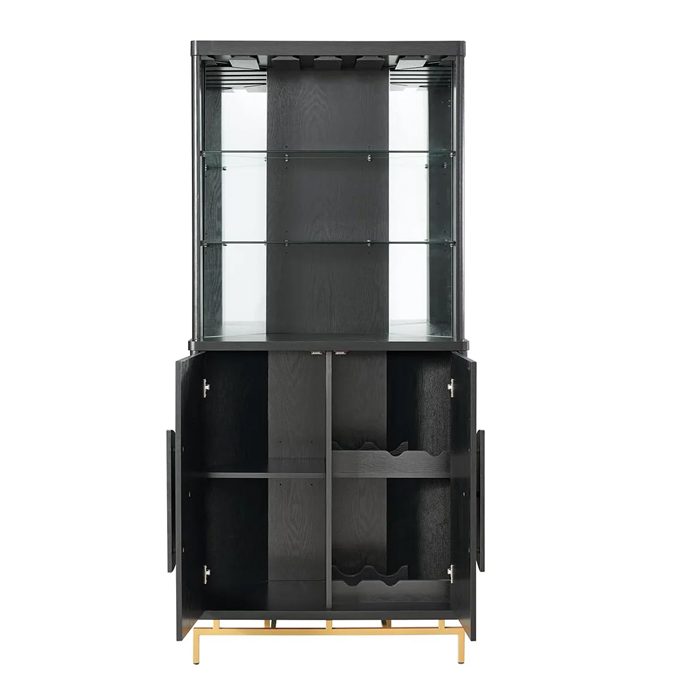 VITRINA ESQUINERO BAR AMERICAN BLACK - 6