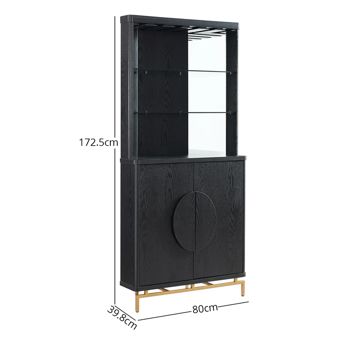 VITRINA ESQUINERO BAR AMERICAN BLACK - 7