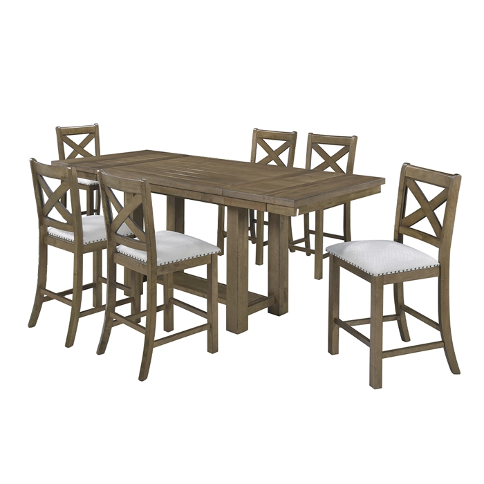 JUEGO DE COMEDOR ALTO 6 TABURETES MORTIMER - 2