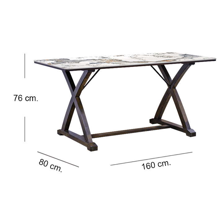 MESA COMEDOR STONE BROWN - 6