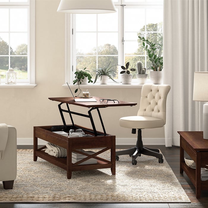 MESA DE CENTRO ELEVABLE DARK BROWN - 1