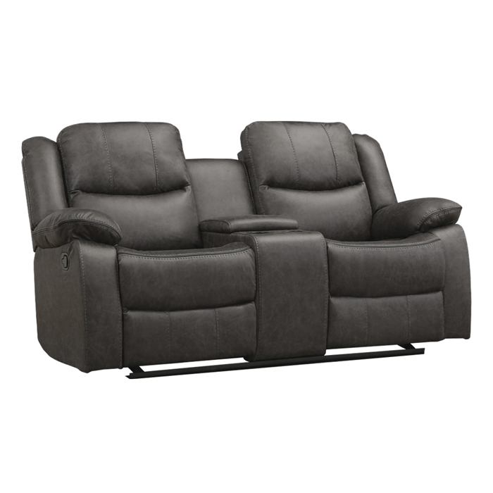 SOFA RECLINABLE MECEDORA 2 CUERPOS + CONSOLA SMOKE - 1