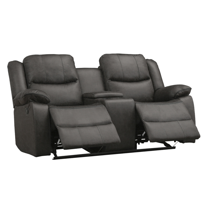 SOFA RECLINABLE MECEDORA 2 CUERPOS + CONSOLA SMOKE - 2