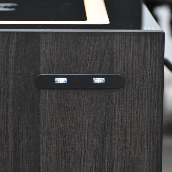 PAR DE VELADORES mesa de noche INTELIGENTE con luz USB Cargador Inalámbrico - 8