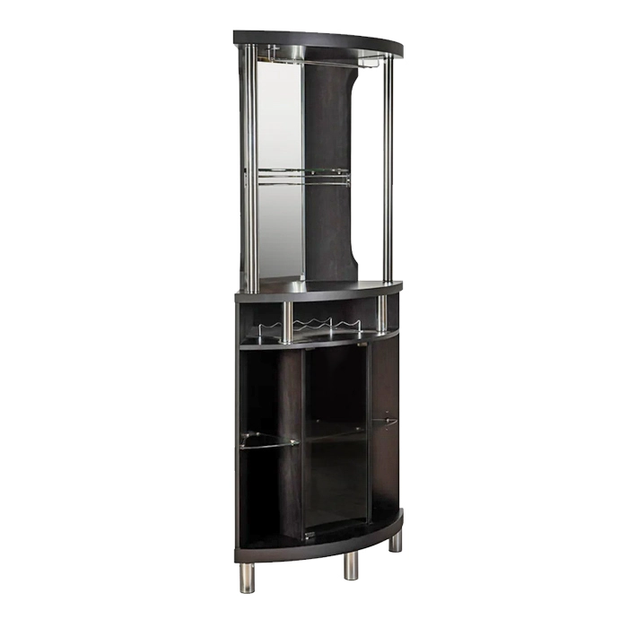 VITRINA BAR ESQUINERO CLASICA BLACK METAL - 2
