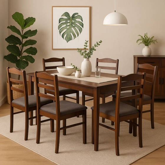 JUEGO COMEDOR 6 SILLAS PANAMA - 1