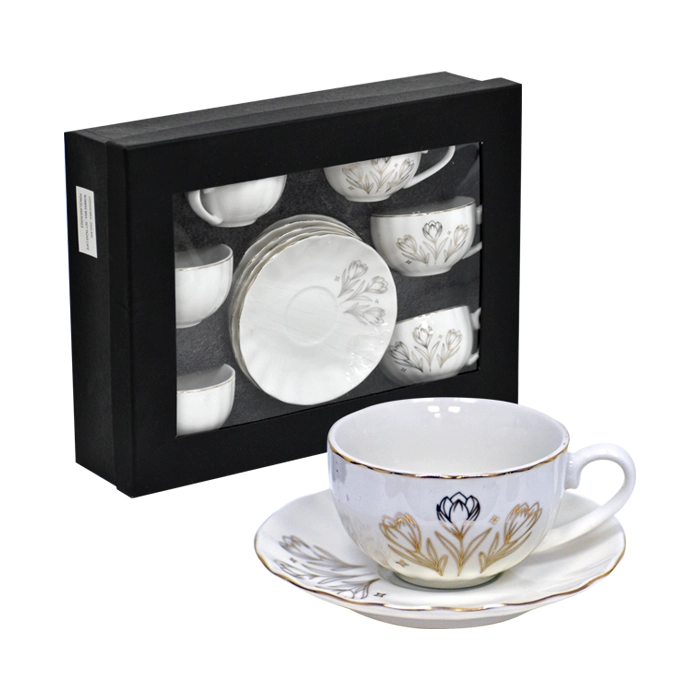 SET TAZAS CAFE  PORCELANA ROSES - 1