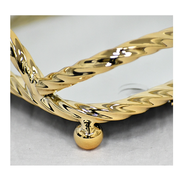 SET BANDEJAS MIRROR GOLD 2 PIEZAS - 4