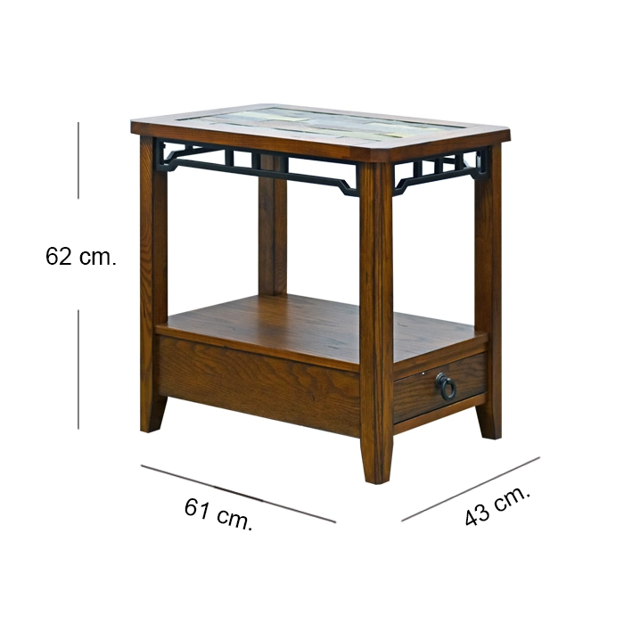 MESA LATERAL RUSTIC OAK - 4