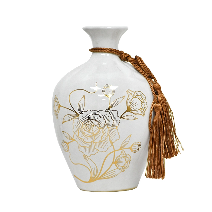 SET FLOREROS Y PLATO DECORATIVO FLORES BLANCA - 3