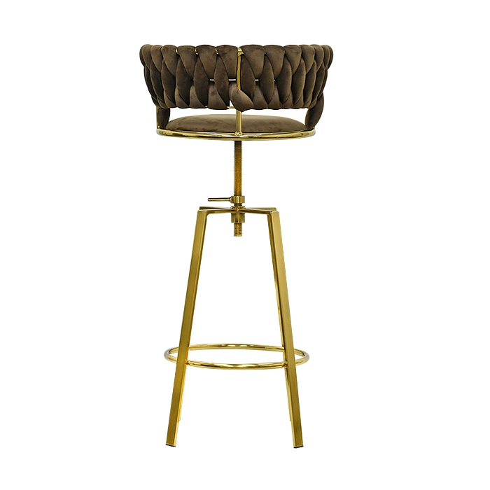 TABURETE TAPIZADO PREMIUM GOLD C/ RESPALDO - 7