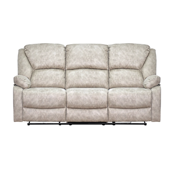 SOFA RECLINABLE C/CONSOLA 3 CUERPOS FRANKFURT LIGHT GRAY - 1